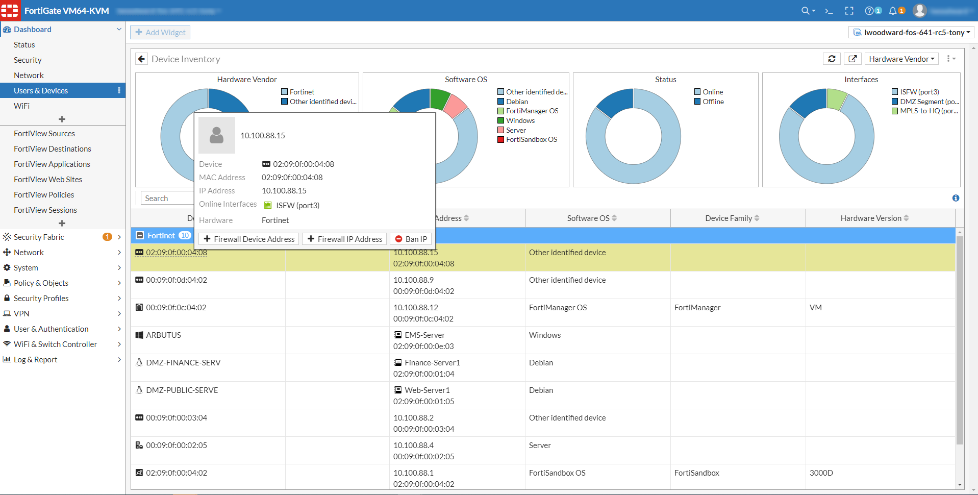 Adding MACbased addresses to devices FortiGate / FortiOS 6.4.2